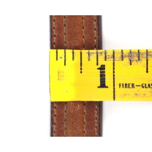 VTG Brighton BROWN GENUINE LEATHER 7/8"Wd DRESS CASUAL WOMEN'S BELT Sz M (73M - Picture 8 of 12